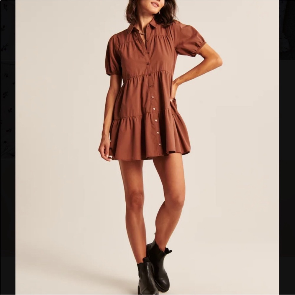 Abercrombie and Fitch Poplin Trapeze Shirt Dress